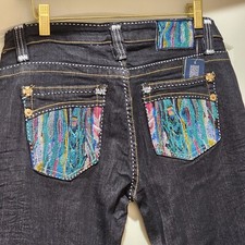 Coogi Jeans Womens Size 13/14 30 1/2  Inseam Embroidered Pockets Straight NWT