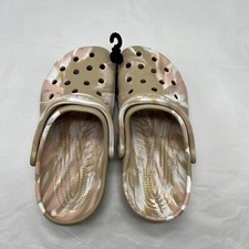 Crocs Classic Platform Clog Marbled Orange/White/Chai Multi- Color Women's Sz 7