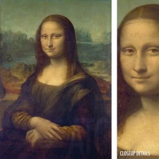 20W"x28H" MONA LISA, 1503 by LEONARDO DA VINCI - LA GIOCONDA CHOICES of CANVAS