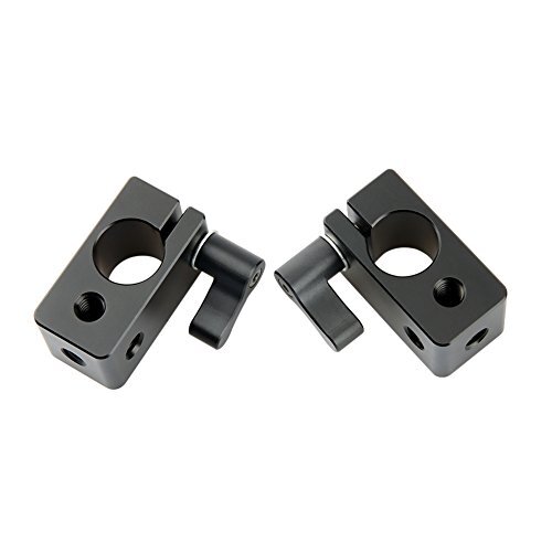 NICEYRIG 2pcs Rail 15mm Rod Clamp con 1/4"Discussione per Canne Rail 15mm (p2h)