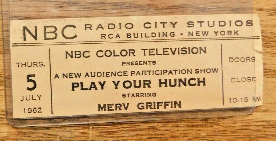 Cheap bargain Vintage 1962 July 5 NBC Radio Play Beauty products You Griffin Studios City Merv