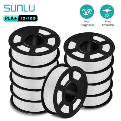 SUNLU PLA PLUS Filament 1,75mm 1kg Spule PLA+ Filaments für alle 3D Drucker Weiß