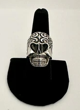 Skull Ring Men/Biker Size 9 Doliche Marked Inside