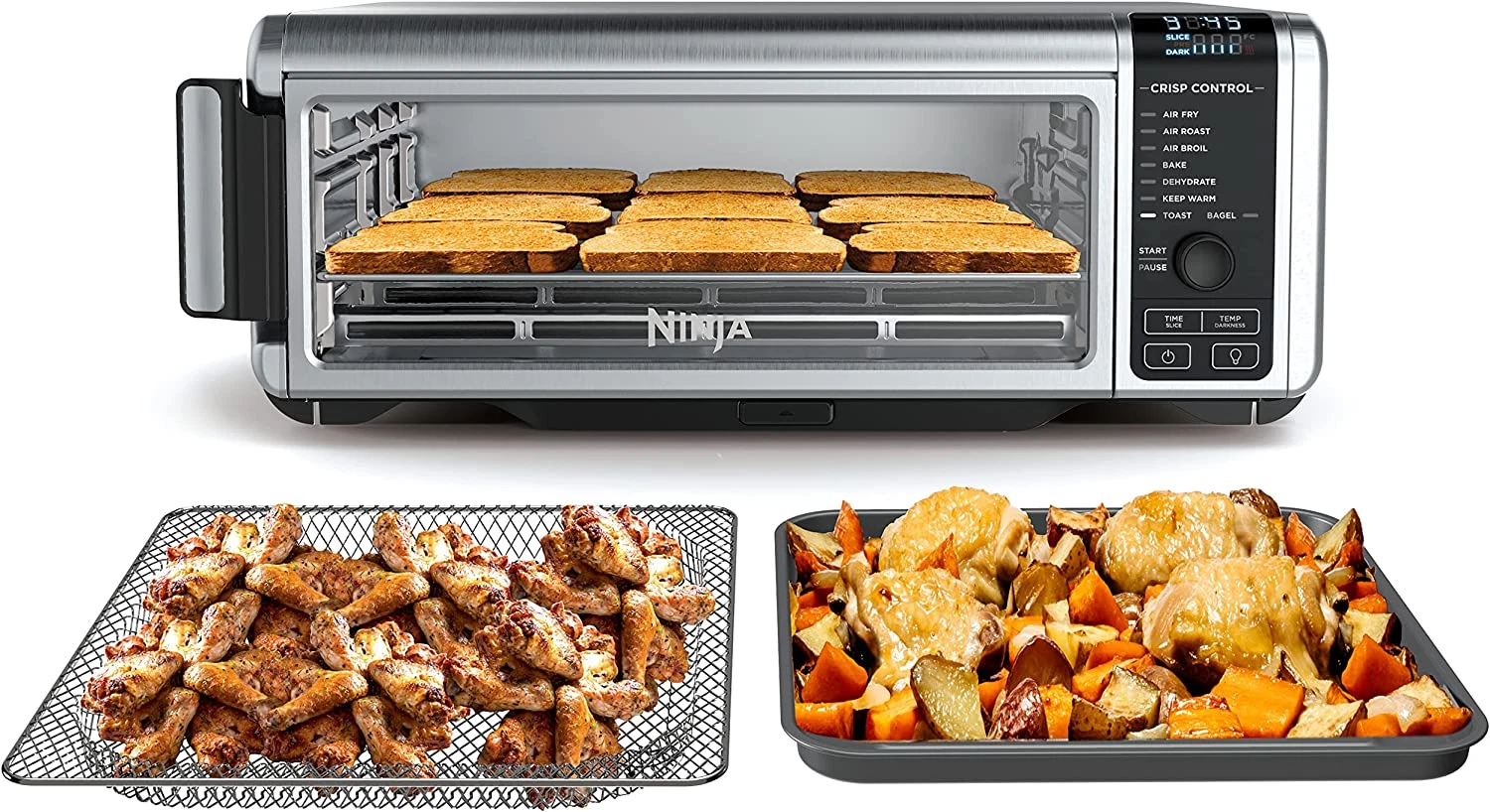 SP101 Digital Air Fry Countertop Oven with 8-In-1 Functionality, Flip up & Away