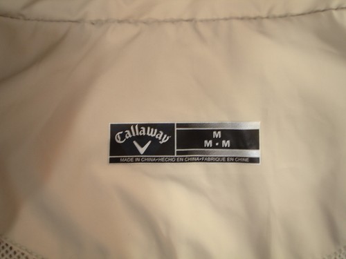 Maglione giacca a vento golf Callaway avorio panna manica lunga full zip foderato in rete M - Foto 7 di 7