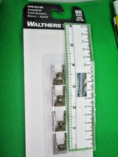 Walthers Track HO 948-83109 Assembled Track Bumpers pkg 4 , Brown - More Below