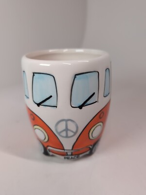 Puckator Campervan Ceramic Mug Beaker Cup Orange 