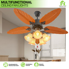 52" Quiet Reversible Ceiling Fan REMOTE CONTROL TIMER 6 Speeds Indoor Light Fan