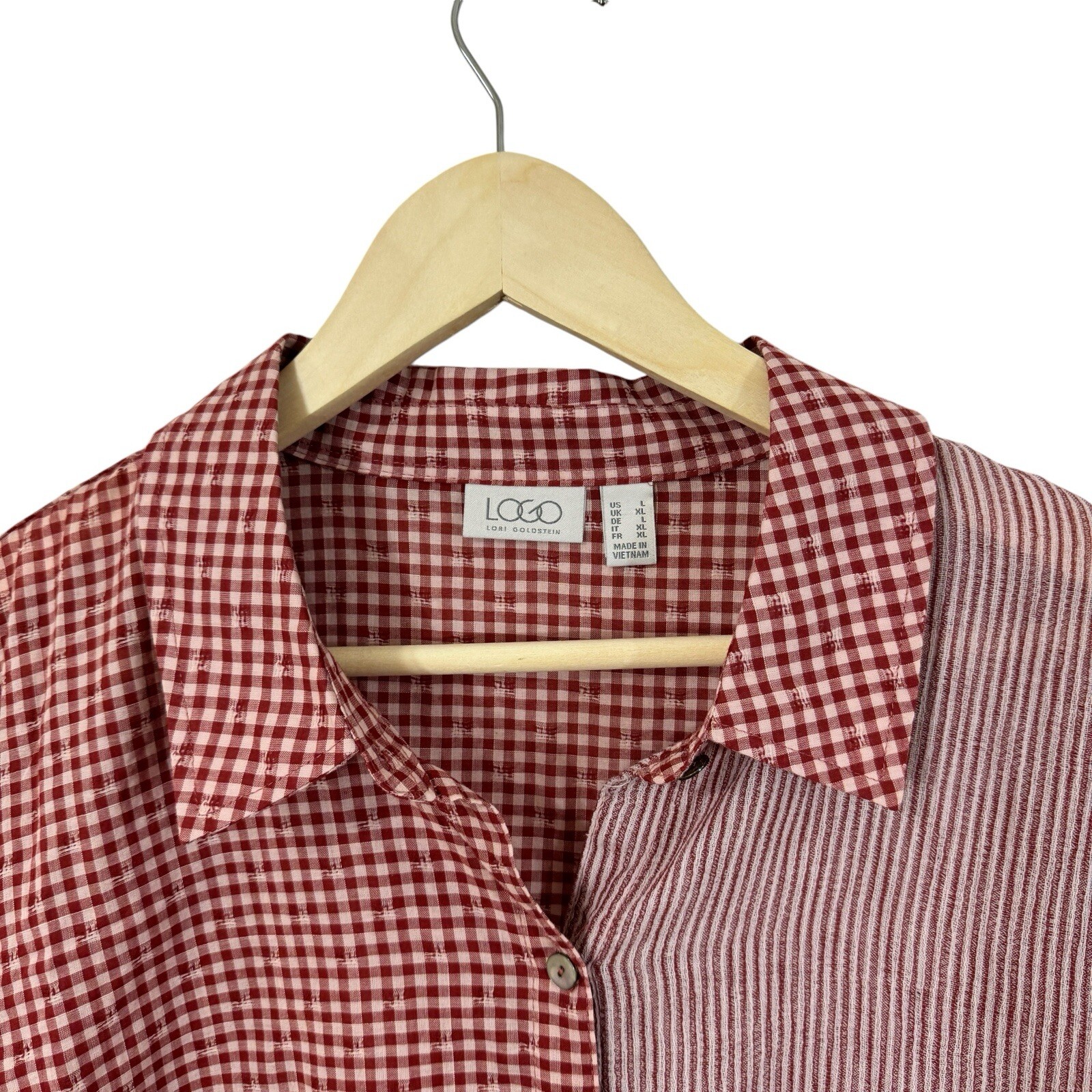 LOGO Lori Goldstein Large Shell Button Tunic Top … - image 6