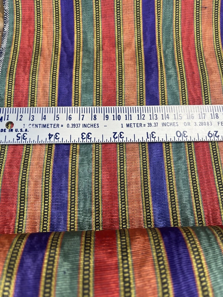 Striped Pattern Moiré Fabric By 2 Yards – Luxurious Silk. - Image 2 of 4