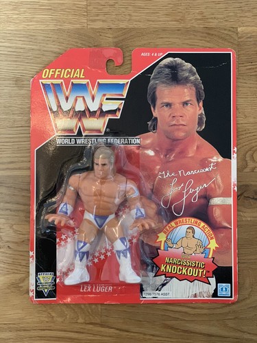 WWF WWE HASBRO Lex LUGER MOC NEW OVP Wrestling Fig...