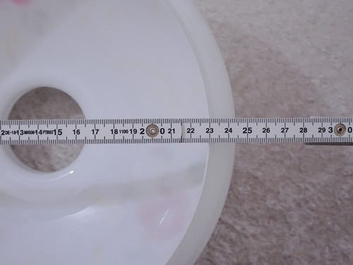Antiker Opal Glas Lampenschirm für Petroleumlampe - Handbemalt - Vintage - Bild 3 von 5