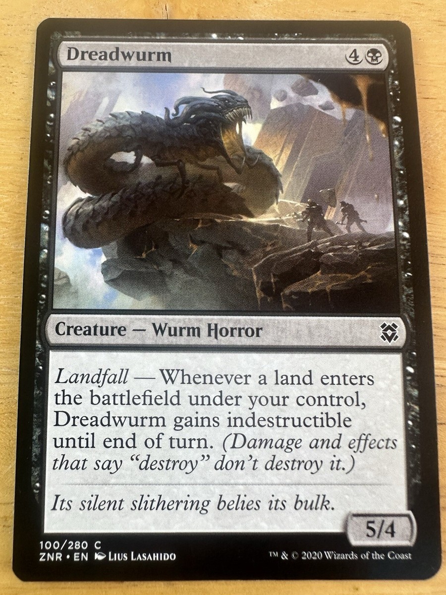 MTG Zendikar Rising Dreadwurm 100/280 Magic the Gathering MISPRINT! | eBay MTG Zendikar Rising Dreadwurm 100/280 Magic the Gathering MISPRINT! | eBay