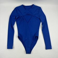 Bodysuit Womens Blue Long Sleeve