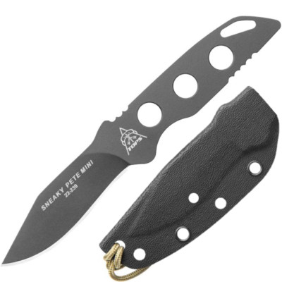 TOPS Sneaky Pete Mini Fixed Knife 2.5'' 1095HC Steel One-Piece Construction Blade