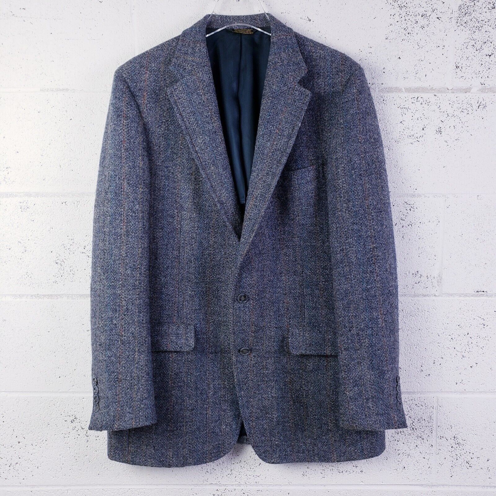 Vintage Harris Tweed Scottish Wool Blazer Mens 44… - image 1