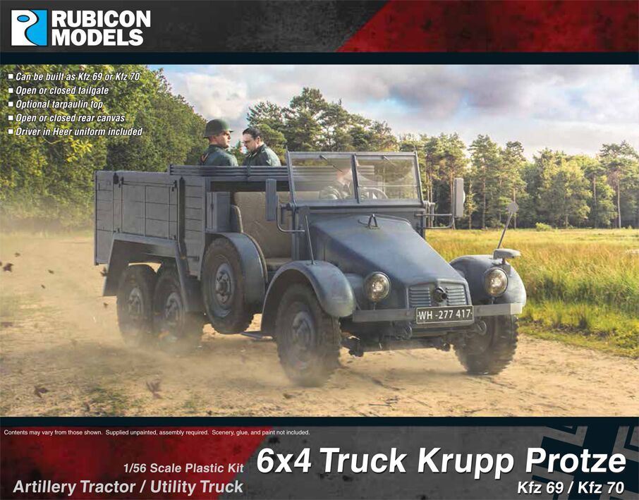 Rubicon Models Krupp Protze Ktz 69/70 6X4 Truck 280082 1:56 Model Kit