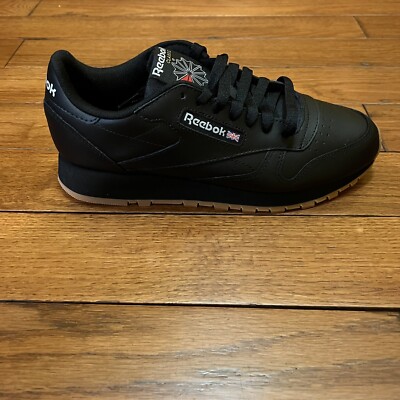 Reebok Adult Unisex Classic Leather Running Shoe Black / Gum  display picture 3