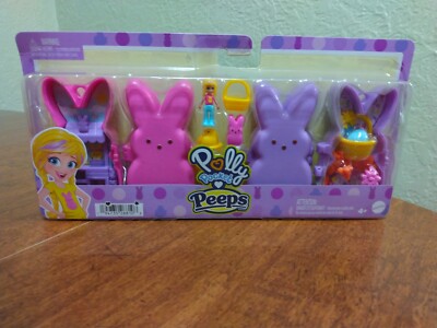 Polly Pocket Peeps Easter Bunny Doll Set New In Box LIMITED EDITION