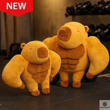 NEW Muscle Capybara Plush Pillow &ndash; 45/65/75cm Soft Toy | Funny Gift & Room Decor