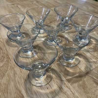 Glass Mini Martini Dessert Glasses Home Decor Kitchen Party Ice Cream Set of 8