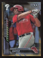 2016 Bowman Chrome Jhailyn Ortiz Scouts' Top 100 Updates Gold Refractor #/50