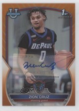 2022-23 Bowman U Chrome Prospect Orange Refractor /25 Zion Cruz #91 Auto 0sm1