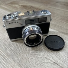 Minolta HI-Matic 7s 35mm Rangefinder Camera w/45mm f/1.8 Rokkor Lens Untested