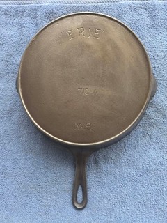 #9 "ERIE" by GRISWOLD cast iron skillet "HALLOWEEN" logo pn 710A ex Con. NR!