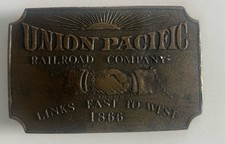 Vintage Brass Union Pacific, Belt Buckle