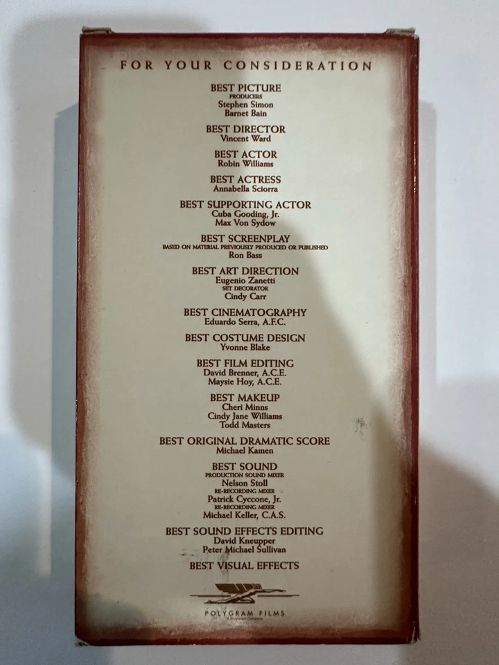 What Dreams May Come VHS Academy Screener Promo For Your Consideration FYC - Image 3 of 4