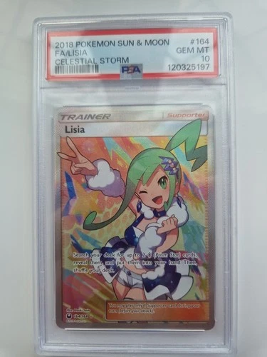 PSA 10 GEM MINT Lisia 164/168 Pokemon Celestial Storm Full Art Trainer Card