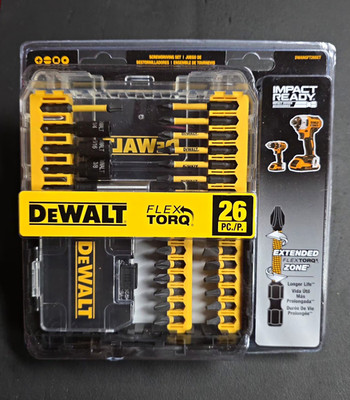 DEWALT FLEXTORQ 26-Piece Screwdriving Bit Set ToughCase DWANGFT26SET