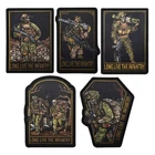 5Pcs Ukrainian Soldiers Banner "Long Live The Infantry" Army Tactical Hook Patch