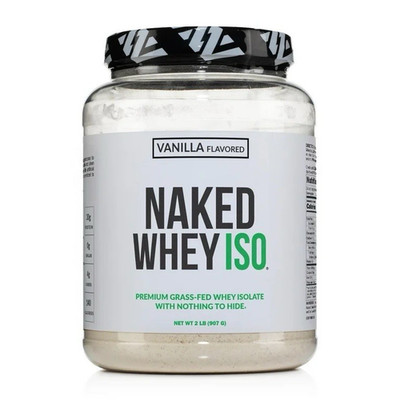 Naked Vanilla Whey Isolate, Grass Fed Protein, 24 Servings