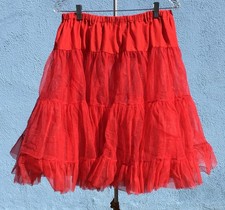 Vtg Square Dance Soft Red Petticoat 2 Layers sz M