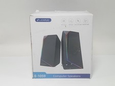 LENRUE USB-C Computer Speakers Loud Stereo Sound Headphone Jack PC Mac Desktop