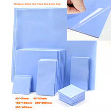 Heatsink Cooling Thermal Conductive Blue Silicone Pads Thickness 0.5mm 1mm-3mm