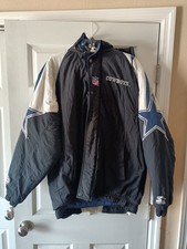 Vintage 90s Dallas Cowboys Pro Line Starter Jacket Full Zip Quilt Lined Men s XL