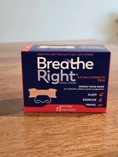 Breathe Right Nasal Strips Extra Strength Snoring Allergy Relief 72ct Tan Color
