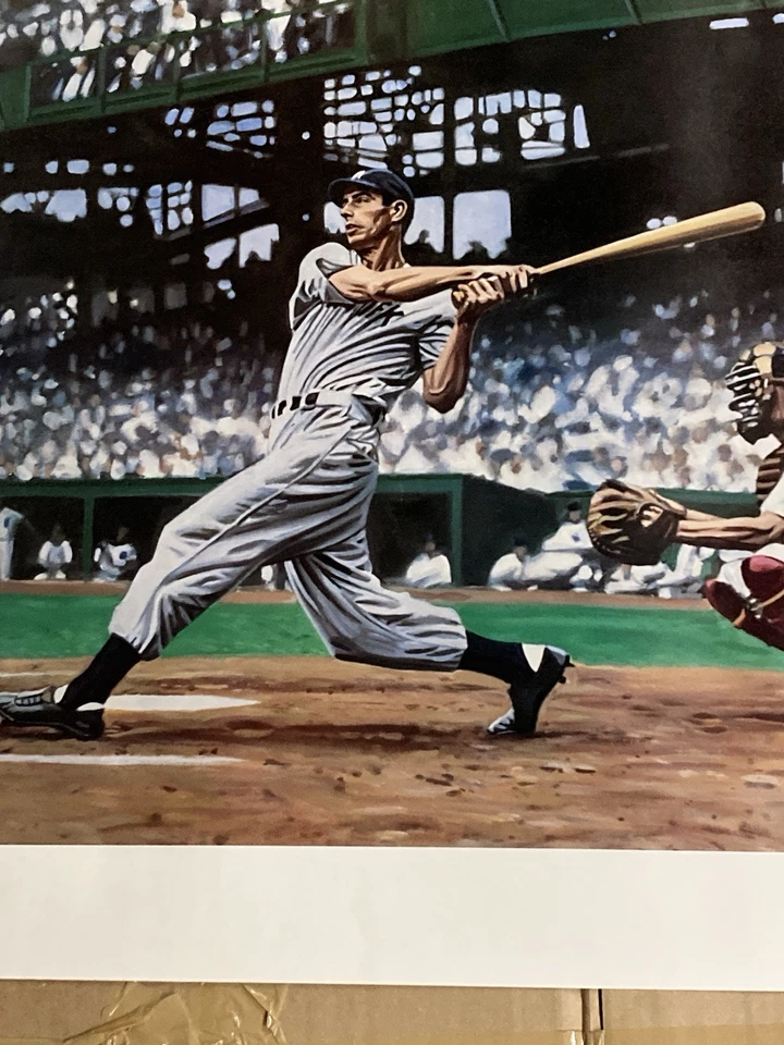 Litografía limitada de colección Joe DiMaggio 397 de 600 Yankees de Nueva York Andy Jurinko 1995 Foto 3 de 4