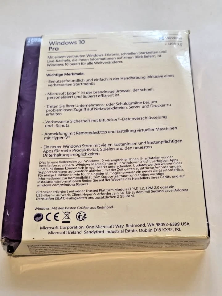 Microsoft Windows 10 Professional USB 64/32 Retail Boxed Sealed Original - Image 3 of 4