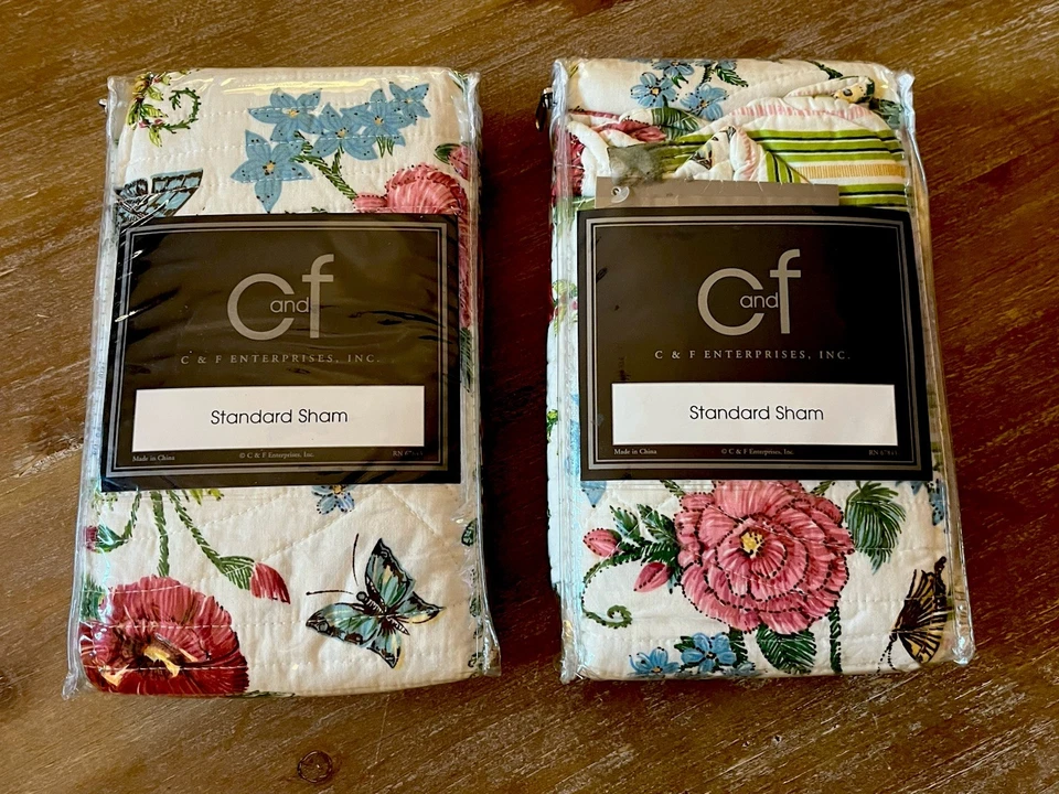 Стандартные наволочки C & F Enterprises Williamsburg для коттеджа сада стеганые 💐 - Изображение 2 из 4