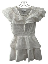 LoveShackFancy x Target White Cotton Lace Tiered Mini Dress Cottagecore Small