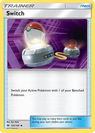 Switch 132/149 SM Base Set Uncommon Pokemon NM/M