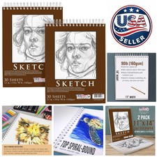 2 Pack 11x14  Sketch Pads - Heavy-Weight Spir...