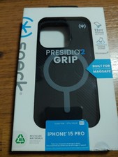 Speck Presidio 2 Grip Case for Apple iPhone 15 Pro with MagSafe Black