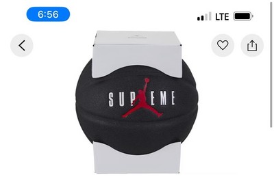 Supreme x Jordan Black Red White Basketball Ball | eBay