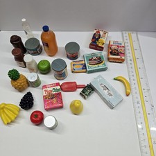 Vintage Lot Of Miniature Play Food Items Kids Kitchen