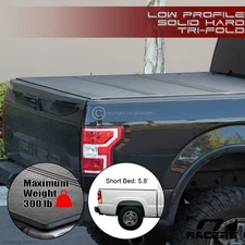 For 2004-2007 Silverado/Sierra 5.8' Lo Pro Aluminum Hard Tri Fold Tonneau Cover